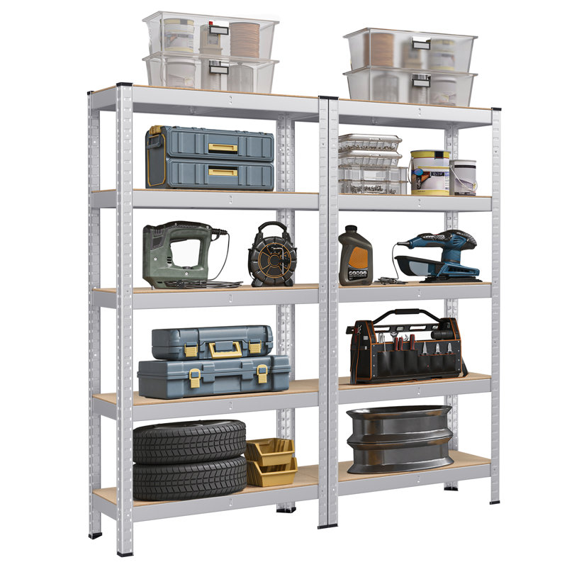 30cm W Steel Shelving Unit, Silver
