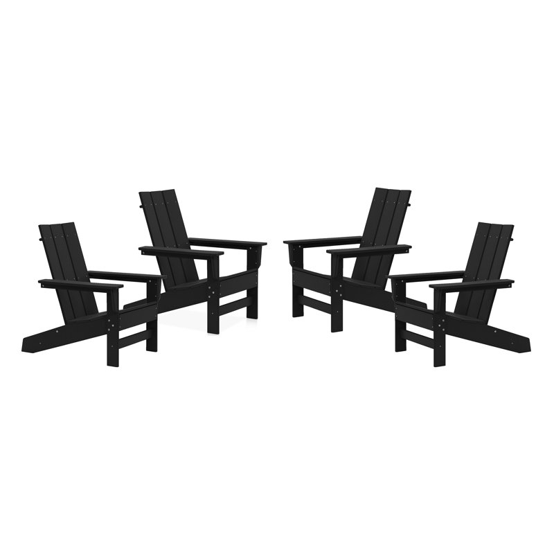 Ratcliff Outdoor Adirondack Set, Black