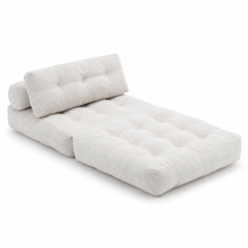 Canapé-lit pliant confortable en tissu avec cordon et matelas escamotable pour le salon de la chambre à coucher