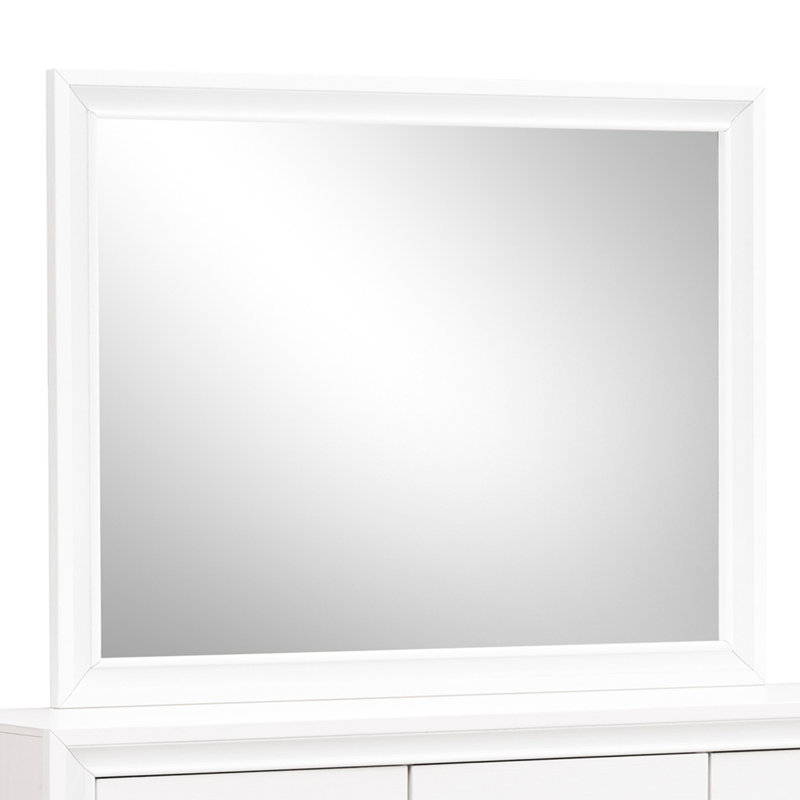Miroir Madrid, miroir de coiffeuse, Blanc