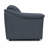 Ramdev Top Grain Leather Loveseat with Top Pillow Arm in Blue Color-35667468-124301330