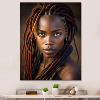 Magnifique beauté traditionnelle africaine sur toile