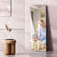 Miroir de porte rond pleine longueur 47 po x 16 po avec cadre en aluminium-274763652