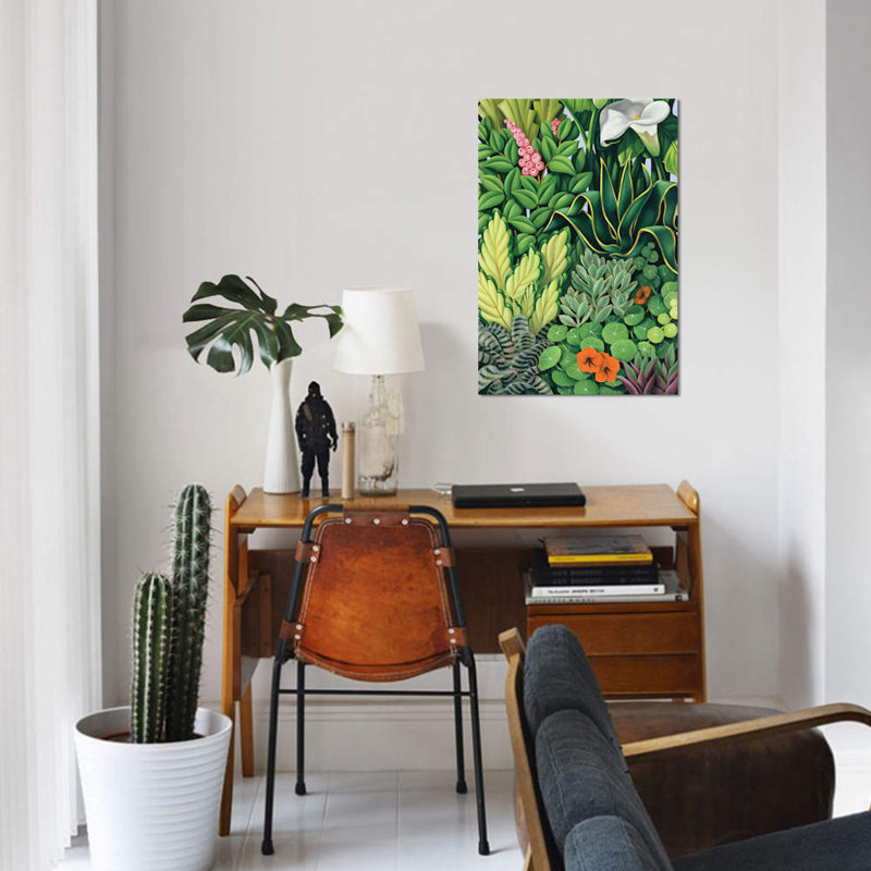 « feuillage i » par catherinex, impression sur toile tendue, H 40 po x l 26 po x P 1,5 po, Toile tendue, Pas de tapis