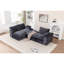 Canapé modulaire 103 po avec méridienne en forme de L, canapé modulaire désossé large de 103 po pour le salon, aucun assemblage requis