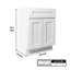 Armoire de base 24 po Shaker avec tiroirs à fermeture en douceur - bois massif