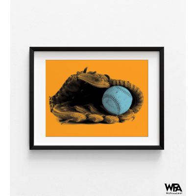 «Baseball and Glove» par Gi Artlab, décor de chambre d'adolescent joueur de baseball, art mural classique américain, impression d'art de bar sportif