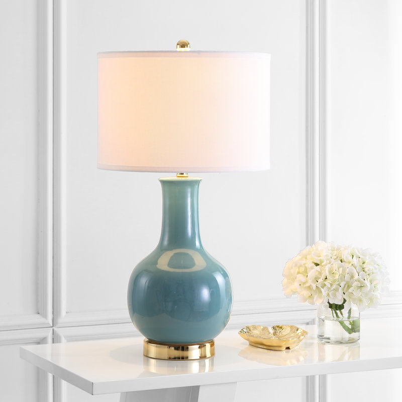 Lampe de table 27,5 po SantaAna, Bleu pâle