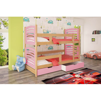 Hereth Kids Bunk Bed and Mattress by Harriet Bee