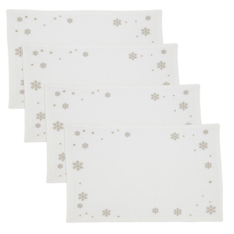 Sniega Collection Polyester No Pattern Rectangle Placemat