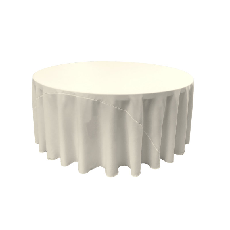 Nappe unie de couleur unie - Basics by Wayfair ™, Ivoire, Rond de 108 po