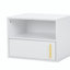 Ensemble de 2 tables de chevet murales en bois, blanc