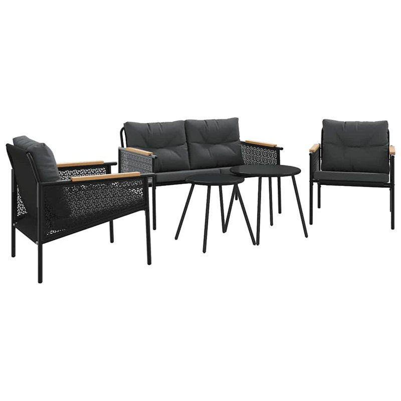  Balcony Furniture Set Black