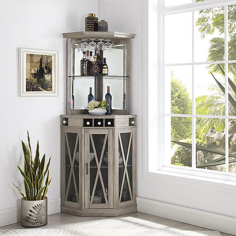 Merryman 73 Height Corner Bar with Wine Storage