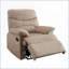 Fauteuils inclinables avec poignée à loquet externe, accoudoirs coussinés et amp; Mousse à mémoire de forme | Brun clair | Tissu de polyester tissé