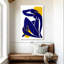 Silhouette de femme abstraite sur toile-1213550792
