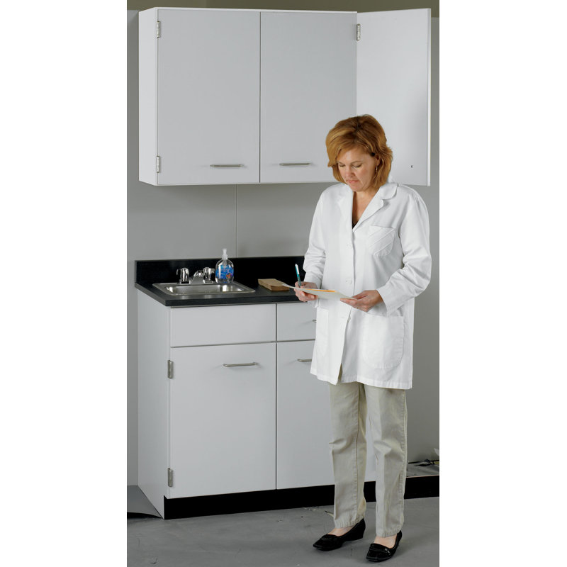 Suites 10 Compartment Manufactured Wood Classroom Cabinet, Fashion Grey, 84" H x 36" W x 24" D, Fashion Grey