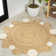 Adwin Two-Tone Jute Hippy Circle Natural/Cream Rug