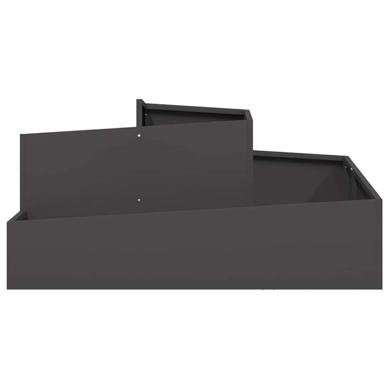 Garden Planter 50 Cm Steel, Black, 50cmH x 100cmW x 100cmD