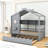 Aliyyah Wood House Daybed With Twin Size Trundle and Shelves-1842644103-1842644097