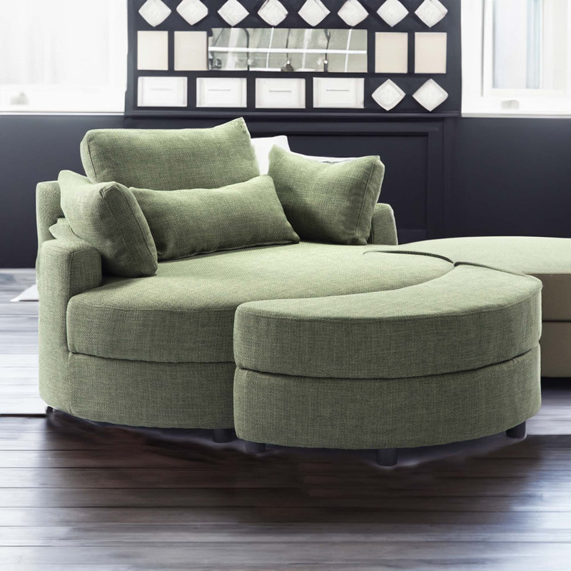 Alondria Upholstered 51.2'' Chair, Green Fabric