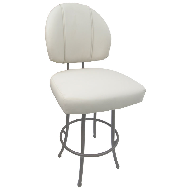 Ostrander Swivel Bar Stool, Beige, Counter Stool (26" Seat Height), Ocean Beige