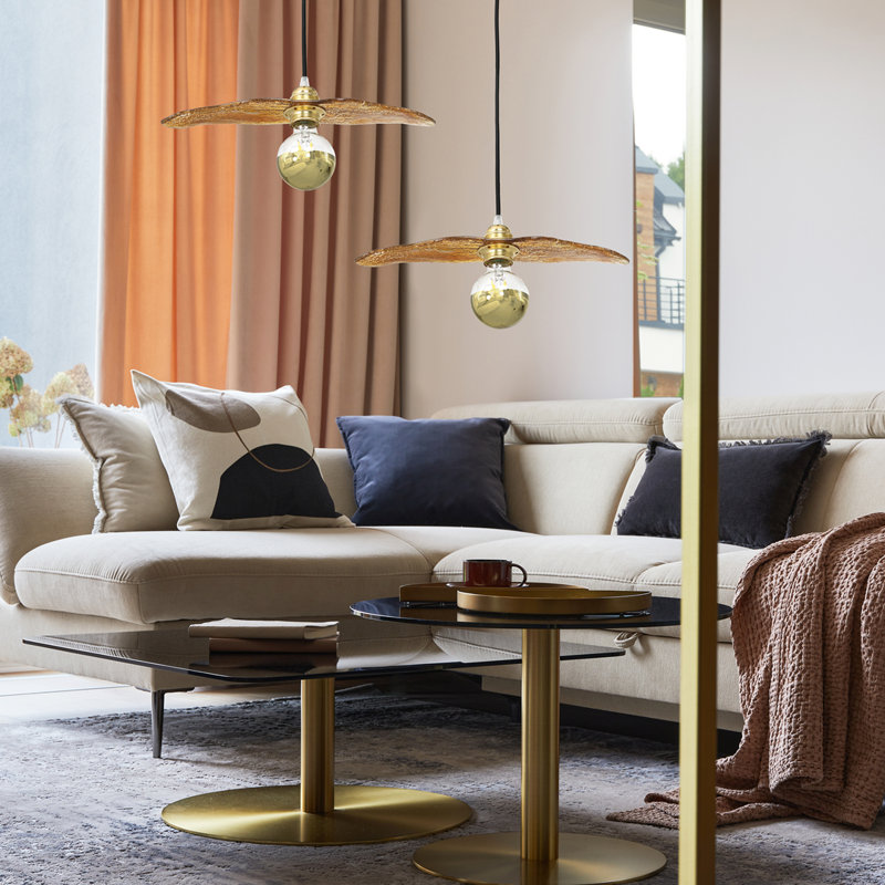Farfalla 1 - Light Gold Geometric Pendant