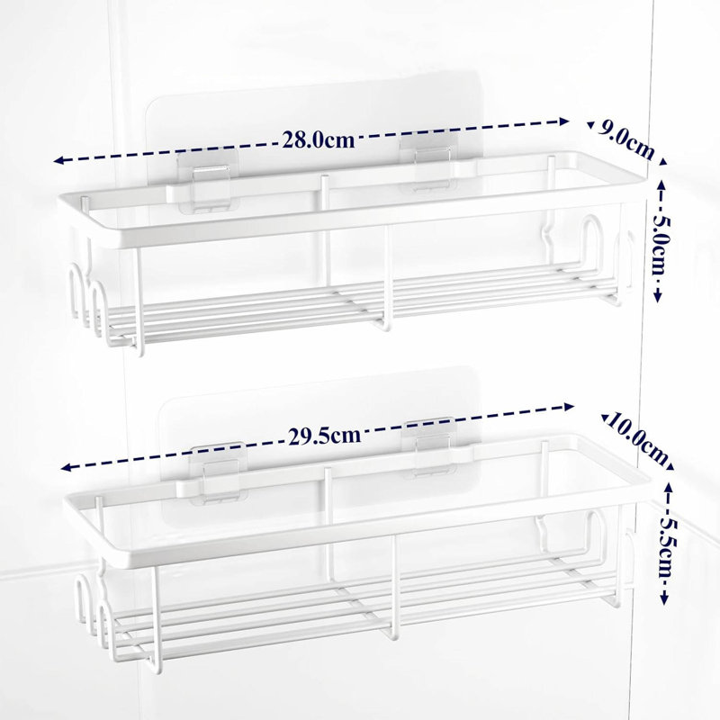 Wall Mounted Required Shower Caddy, White