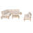 Abhipsa 5 Piece Outdoor Acacia Wood Conversation Set With Cushions