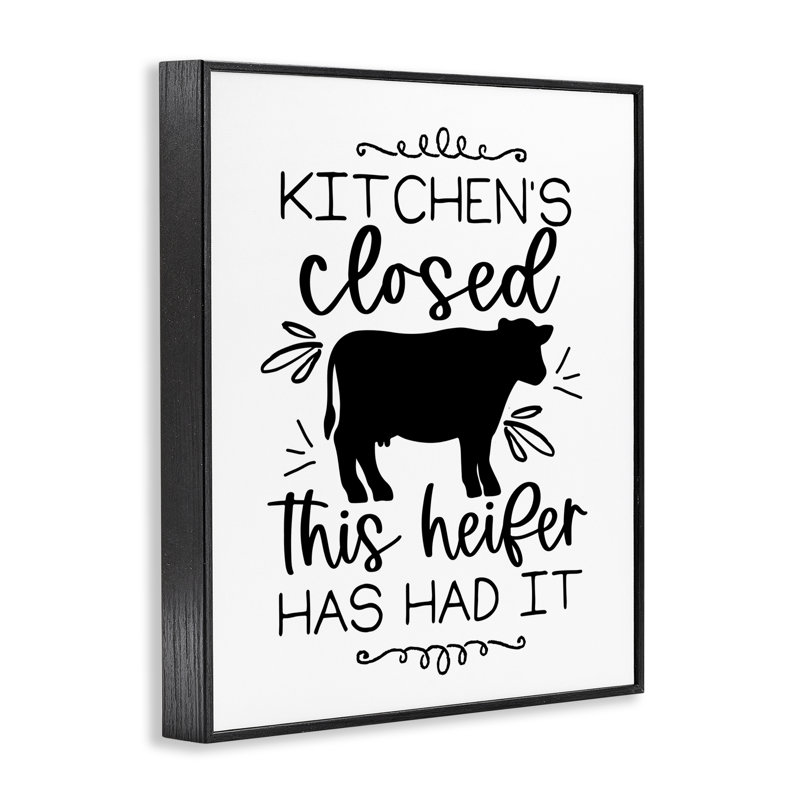 Giclée encadrée Kitchen Kitchen, H 14 po x l 11 po, Giclée encadrée noir minuit