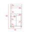 Kart de cuisine Kira, armoire à deux portes, une tablette ouverte, deux tablettes intérieures - blanc