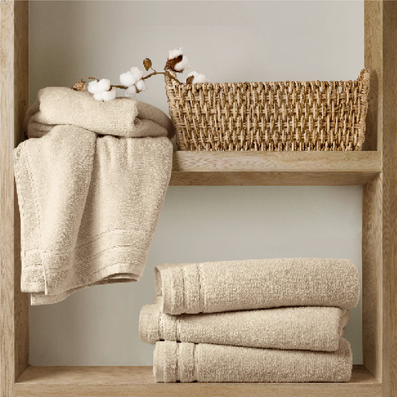 Ensemble de serviettes 100% coton 400GSM Essential, Blanc, Draps de bain - paquet de 4