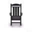 Chaise berçante noire traditionnelle - Bois en polyéthylène haute densité classique pour le confort de la véranda, du patio et du jardin-1558338119