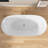 Vastwild 55'' Acrylic White Freestanding Bathtub Double Slipper Soaking Tub with Overflow Oval Shape