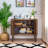 Wave design two-door locker sideboard
