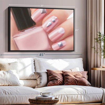 «Pretty Pink Nails Wall Art»