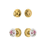 Nostalgic Warehouse Classic Rosette Entry Set with White Rose Porcelain Knob