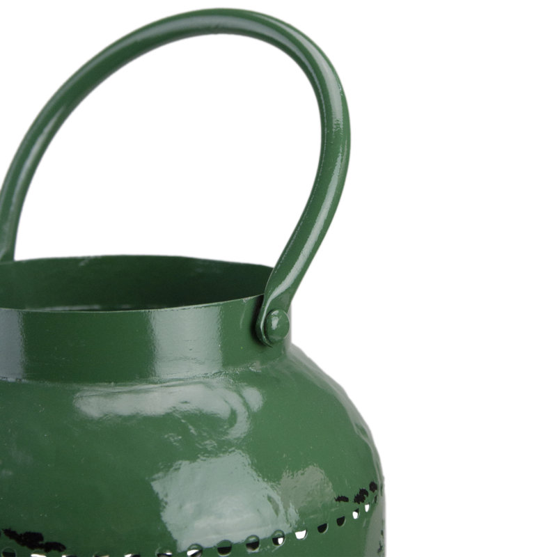 Lanterne de Noël en forme de flocon de neige, Vert, H 10 po x l 6 po x P 6 po