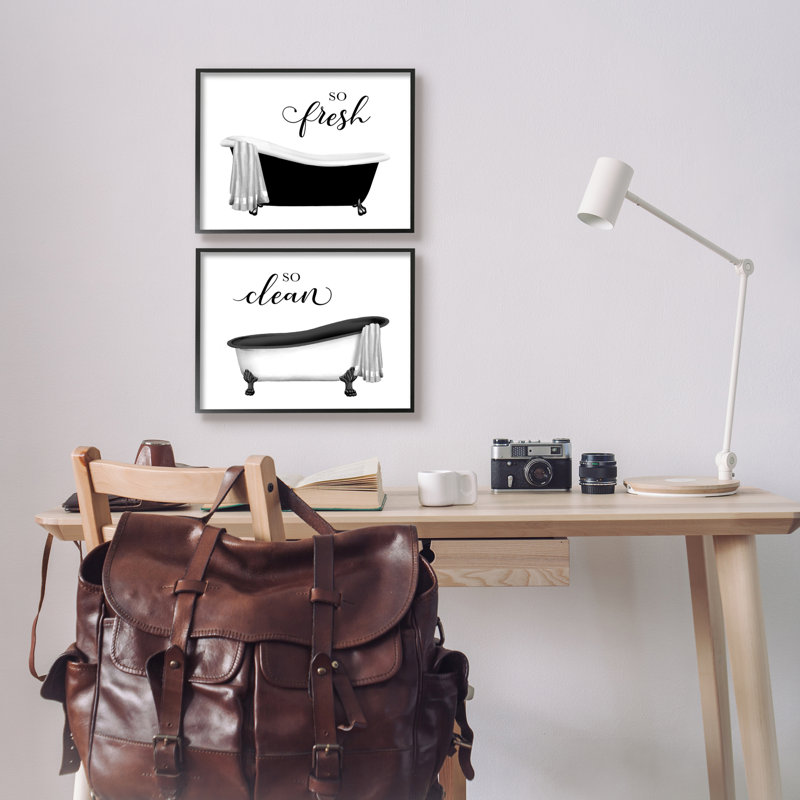 Impression sur bois «Giclee So Fresh & Clean» par Conrad Knutsen, Giclée encadrée noir minuit, L 14 po x H 11 po x P 1,5 po
