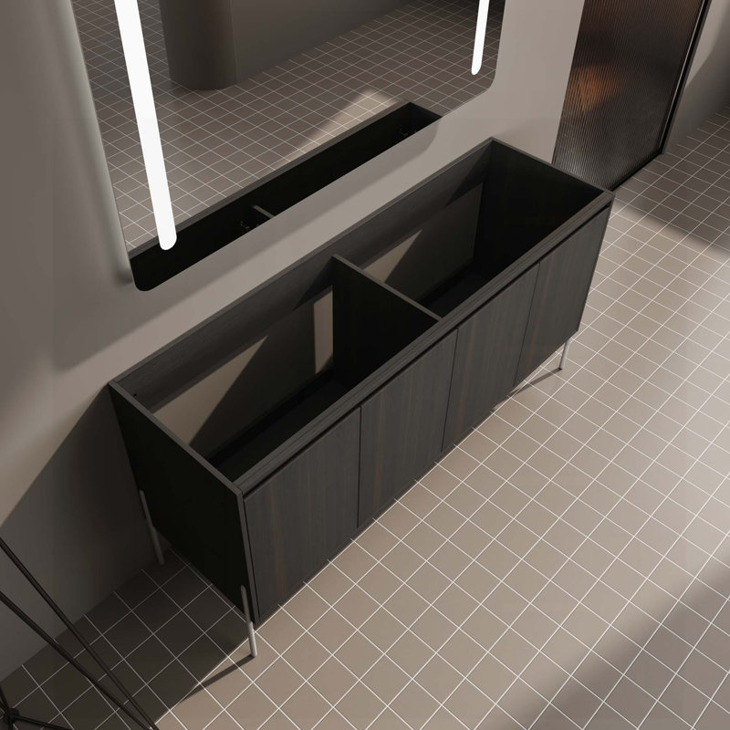 Meuble-lavabo sur pied de qualité supérieure avec rangement spacieux et design élégant