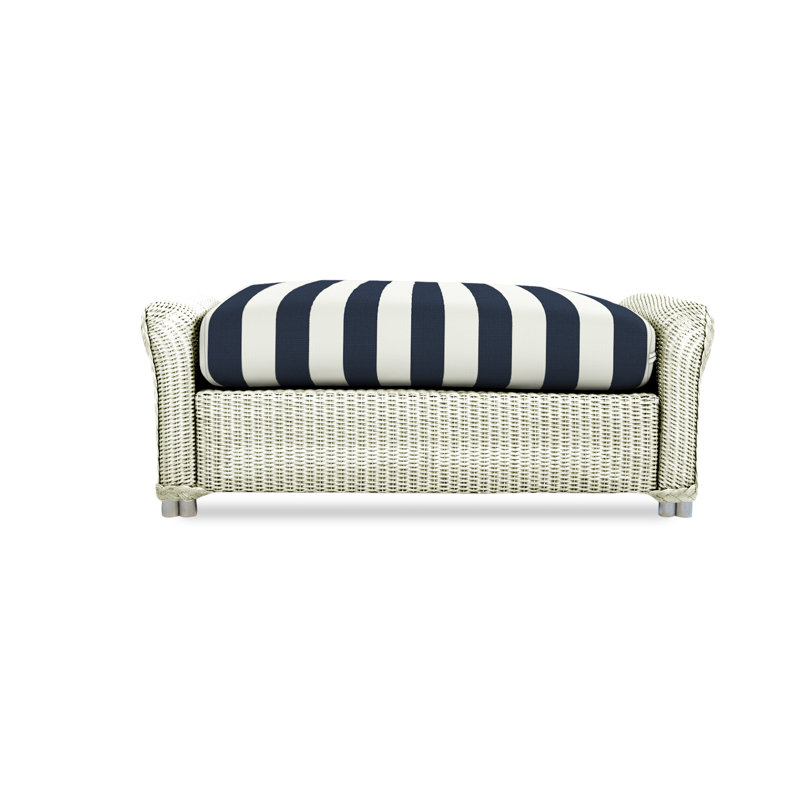 Reflections Outdoor Ottoman, Demo Stone, Ivory