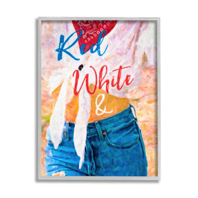 " Red White And Blue " Painting Print