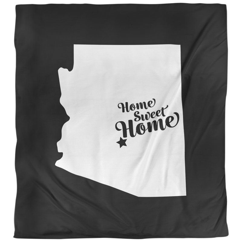 Modern & Contemporary Polyester Duvet Cover, 2" L x 2" W Duvet Cover, Black