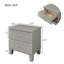 Table de chevet 2 tiroirs couleur champagne