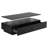 Modern Led Lights Coffee Table With 2 Spacious And Practical Drawers Black Rectangular - Versatile & Chic-935946620