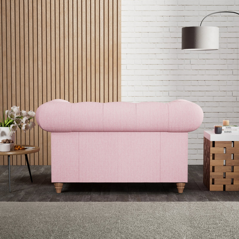 Ellrich Upholstered Chair and a Half, Oyster, Walnut