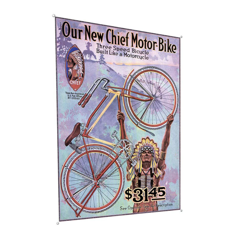 «Chief Moto», impression sur métal