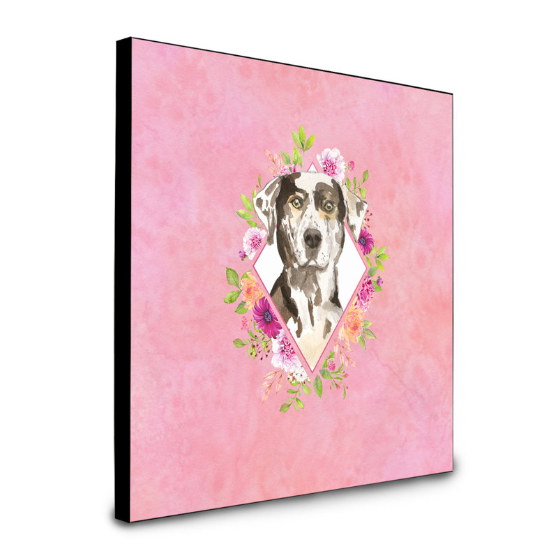 Panneau mural Dollman Flowers, Rose, Léopard catahoula