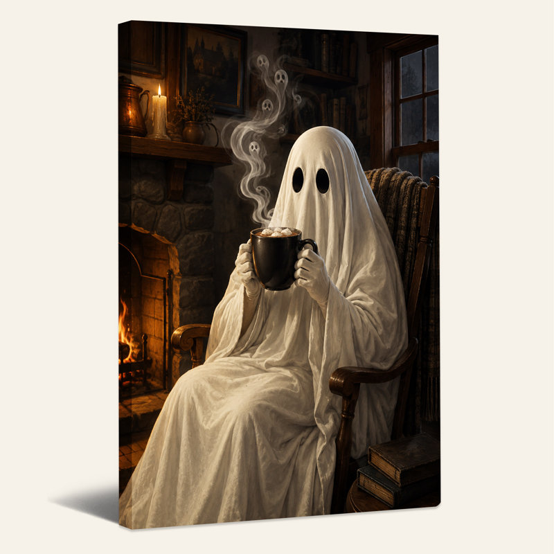 Art mural sur toile, "Ghost In White", H 36 po x l 24 po