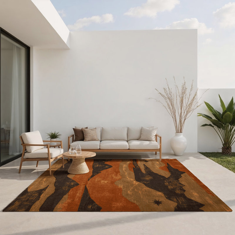 Radiant Chasm Indoor And Outdoor Area Rug, Rectangle 8' x 10'